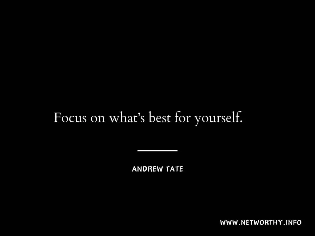 focus on goals says by andrew tate