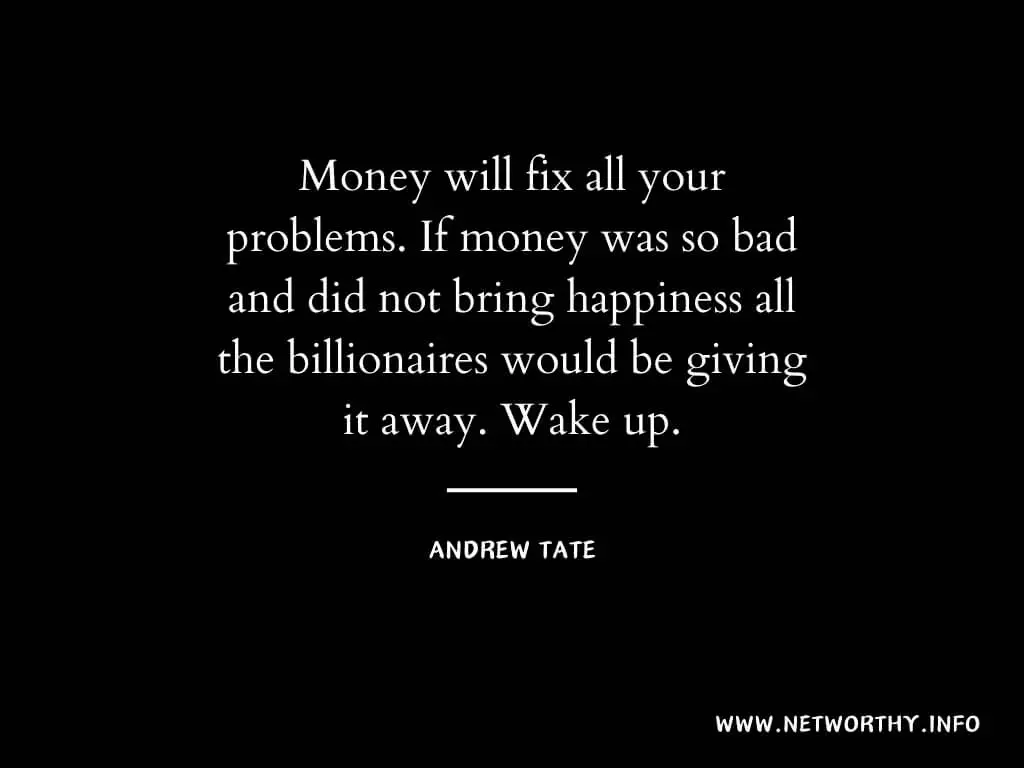 Andrew tate quote on money