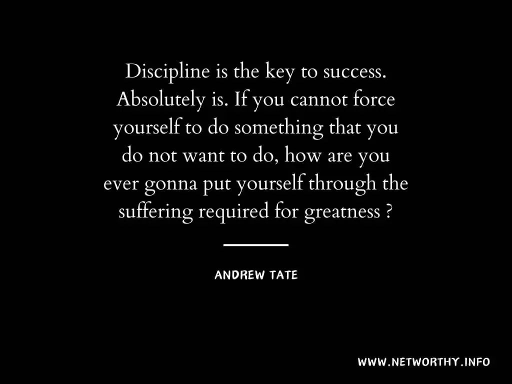 andrew tate quote on motivation and discipline